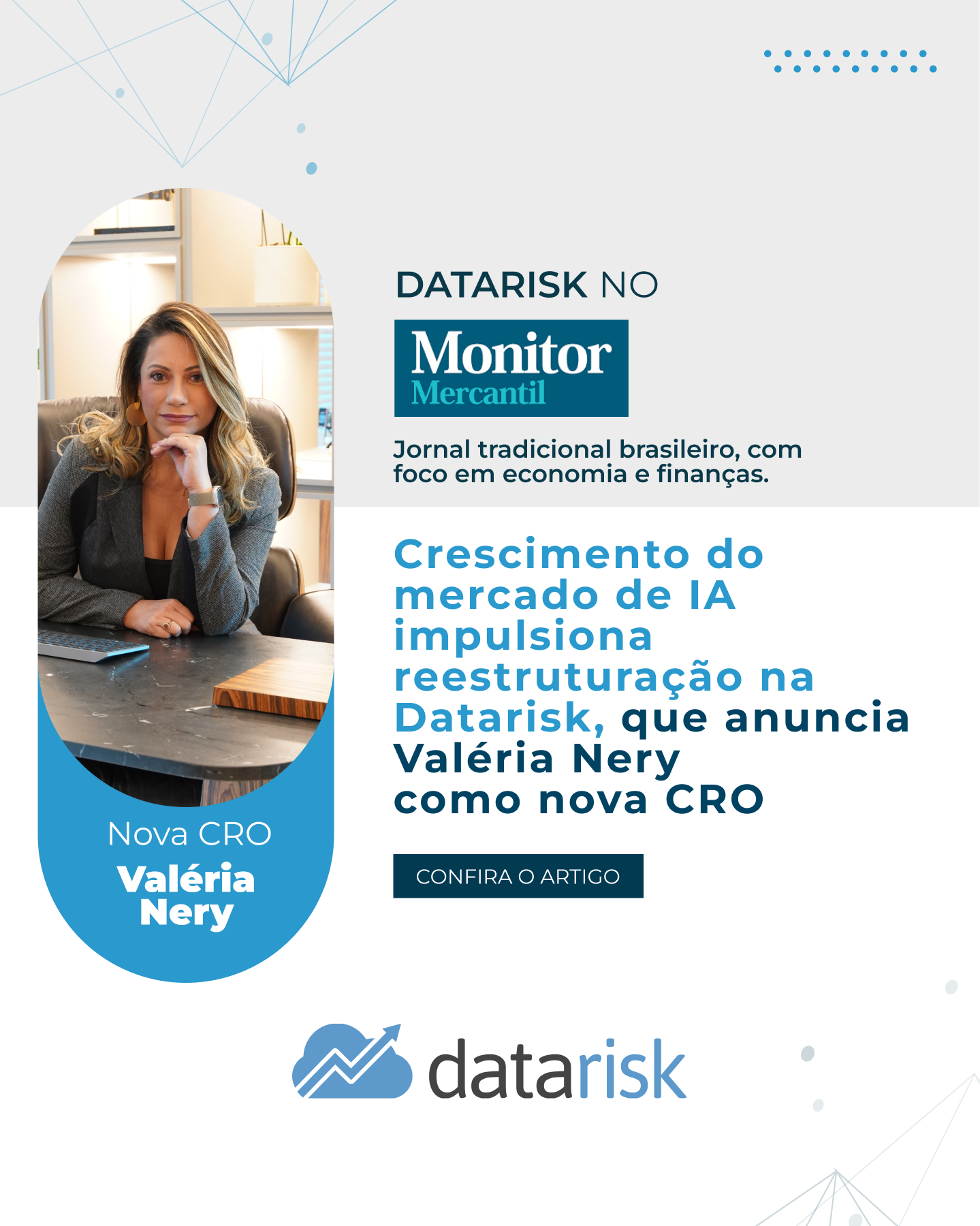 Datarisk acelera estratégia de crescimento e anuncia Valéria Nery como nova CRO